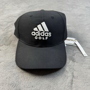 Adidas Golf Strapback Hat Black‎ One Size Adjustable Embroidered Performance NEW